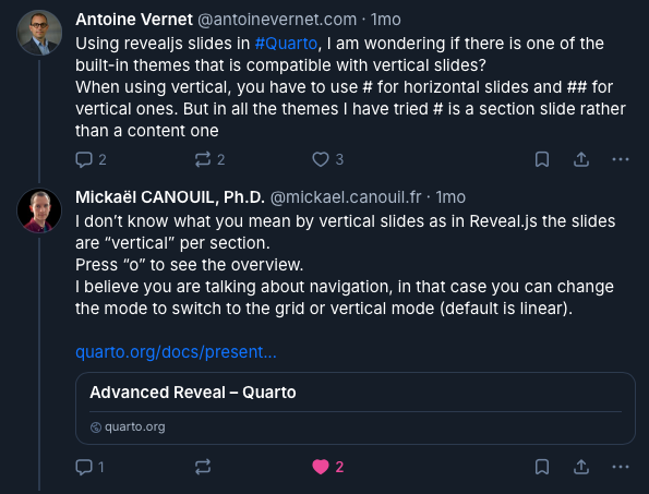 A screenshot of a bluesky conversation